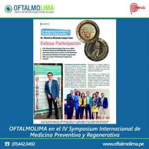 JUSTO MEDIO y OFTALMOLIMA en el IV Symposium Internacional de Medicina Preventiva y Regenerativa